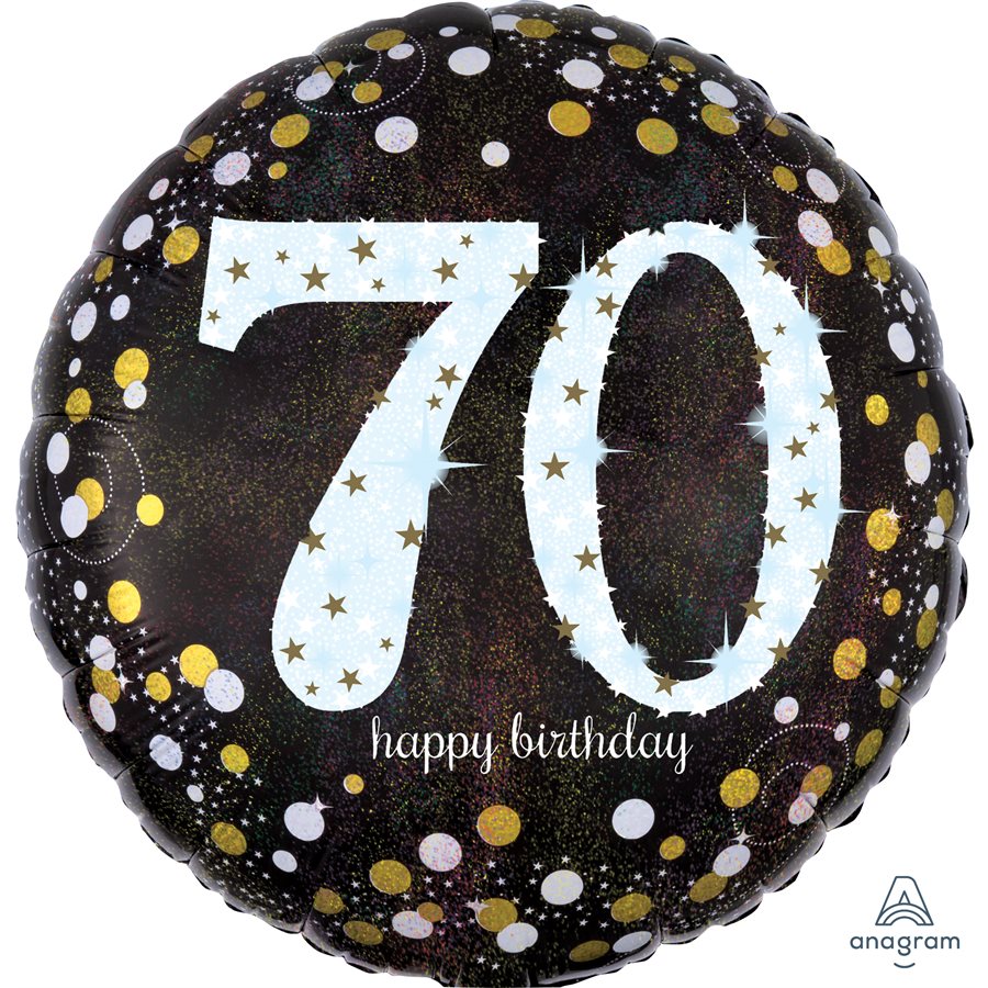 70th Birthday Black & Gold