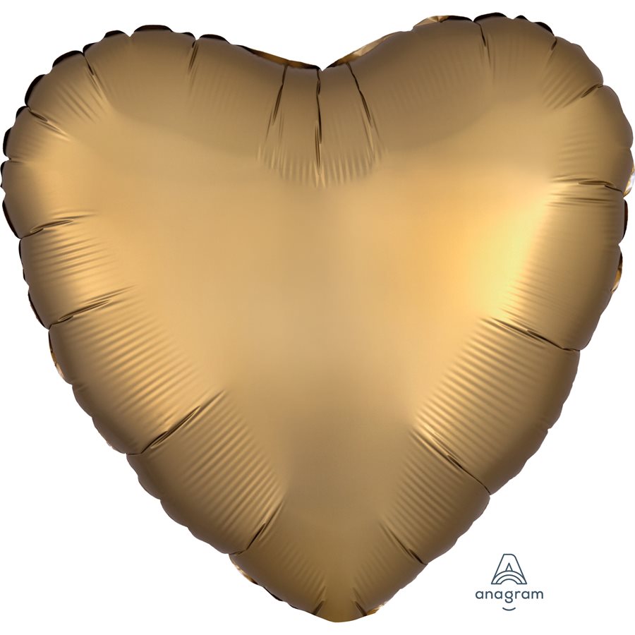 Gold Satin Heart Balloon