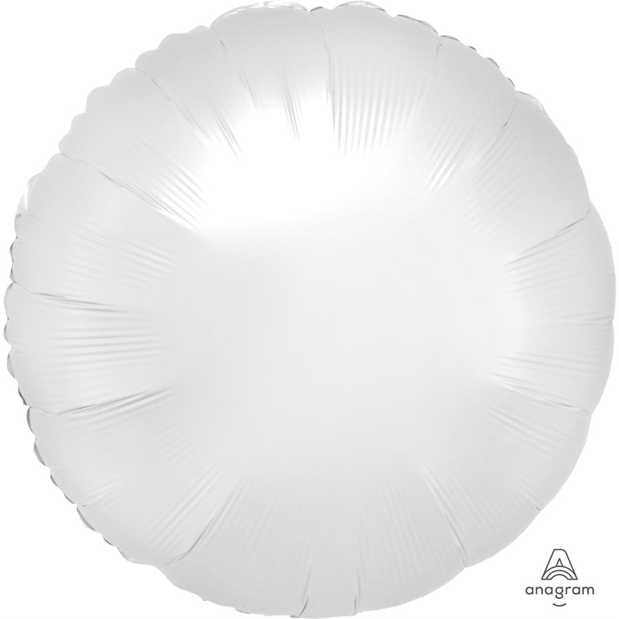 White Satin Luxe Standard 18" Balloon