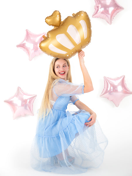 Pink and Gold Crown Foil Balloon
