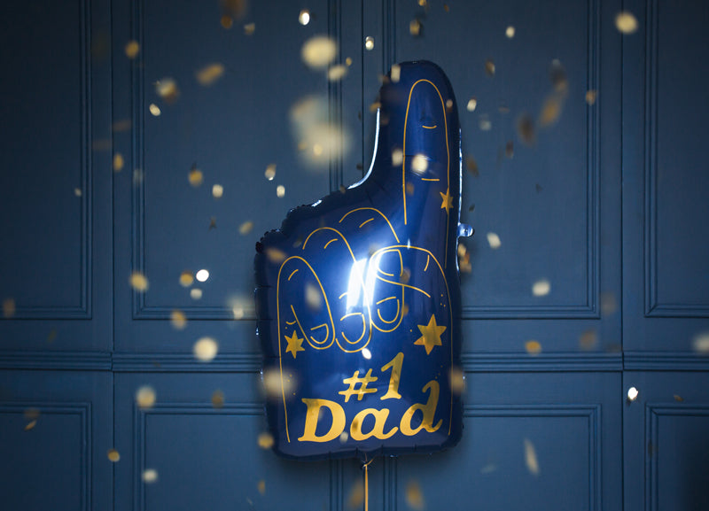 #1 Dad Foam Finger Foil Balloon