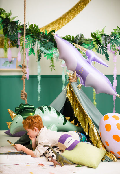 Triceratops Foil Balloon Green