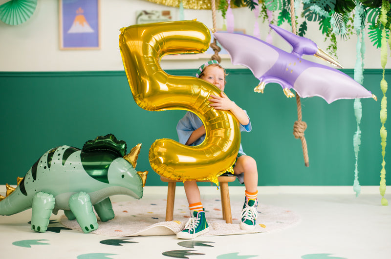Triceratops Foil Balloon Green