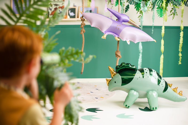 Triceratops Foil Balloon Green