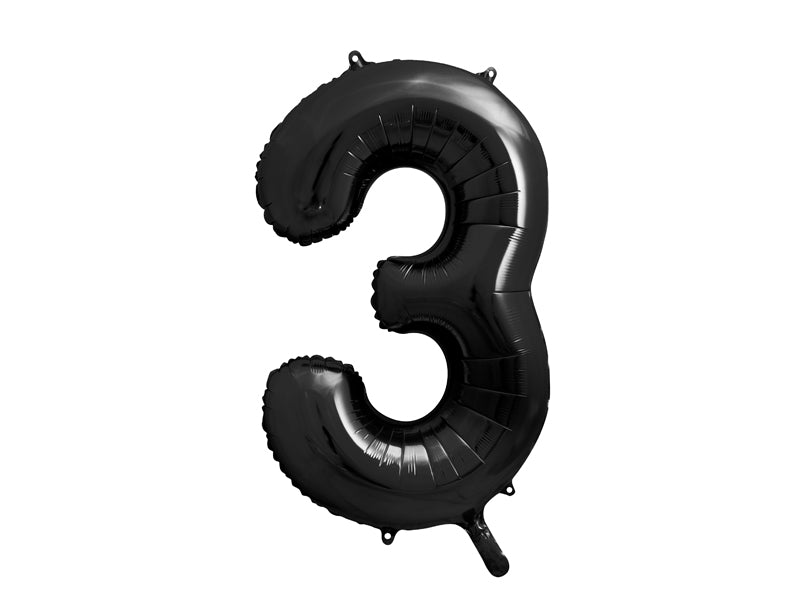 Number Balloon Black