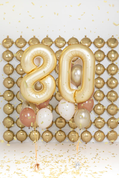 Number '0' Gold Balloon