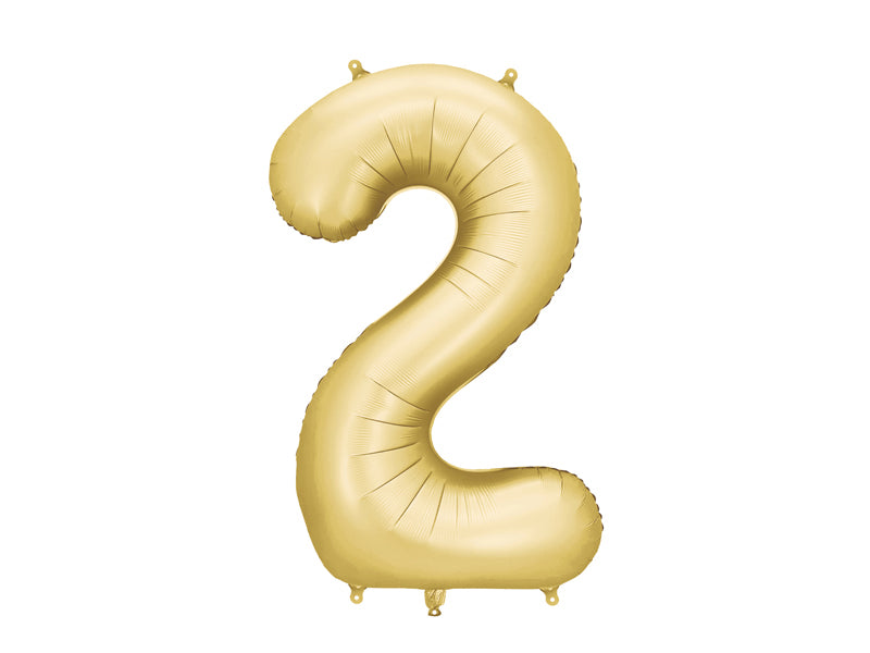 Number '2' Gold Balloon