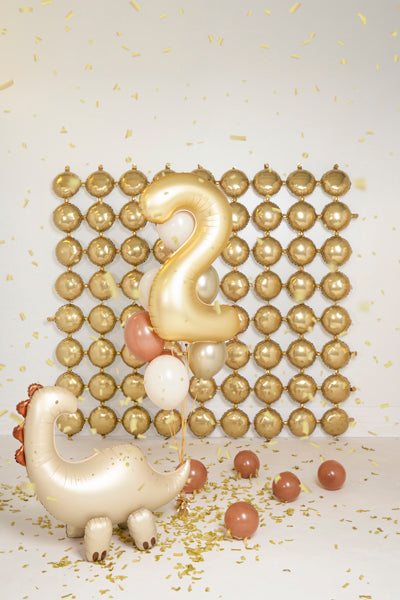 Number '2' Gold Balloon