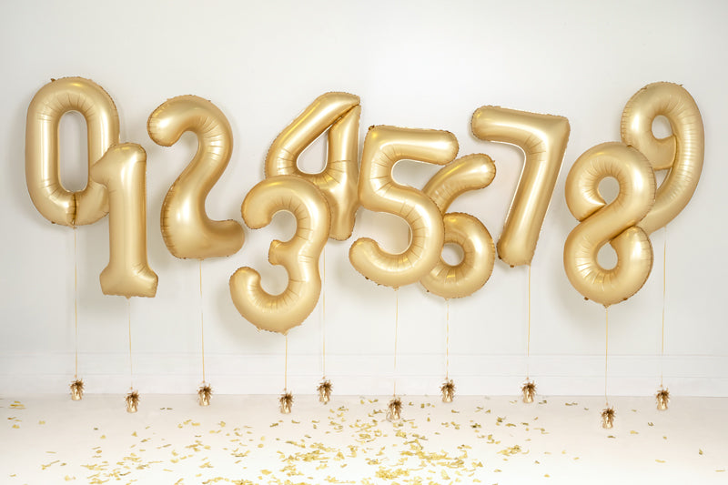 Number '6' Gold Balloon