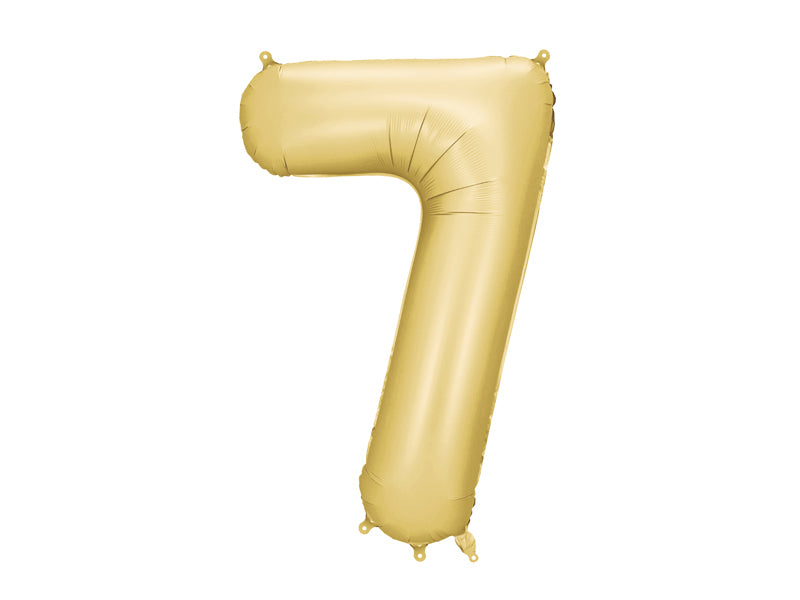 Number '7' Gold Balloon