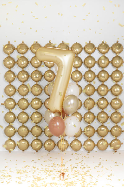 Number '7' Gold Balloon