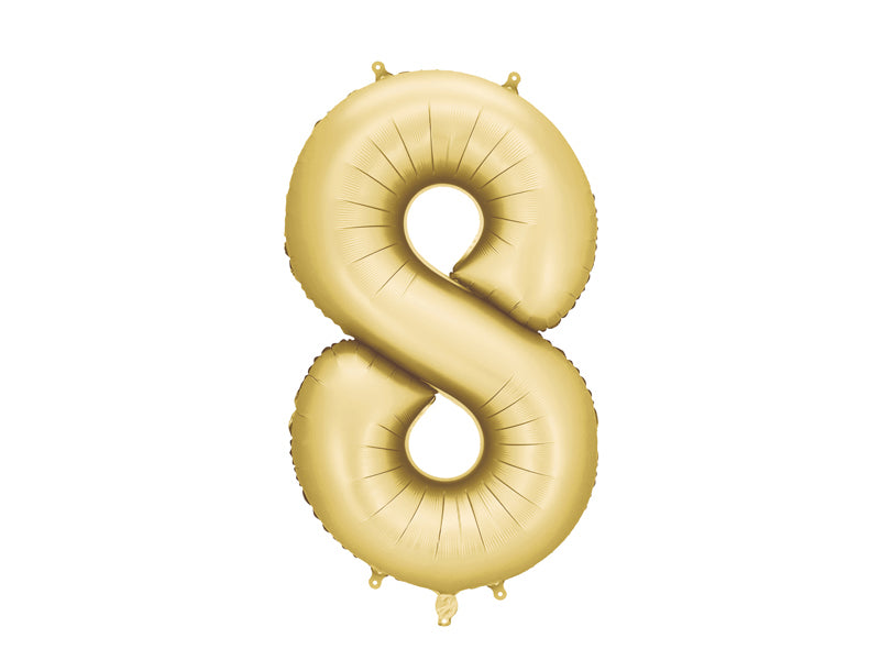 Number '8' Gold Balloon