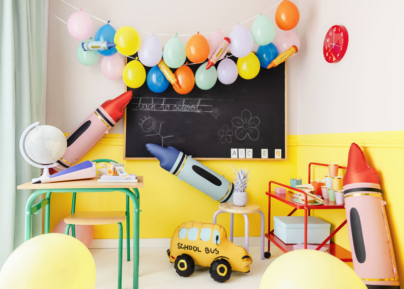 Red Crayon Foil Balloon