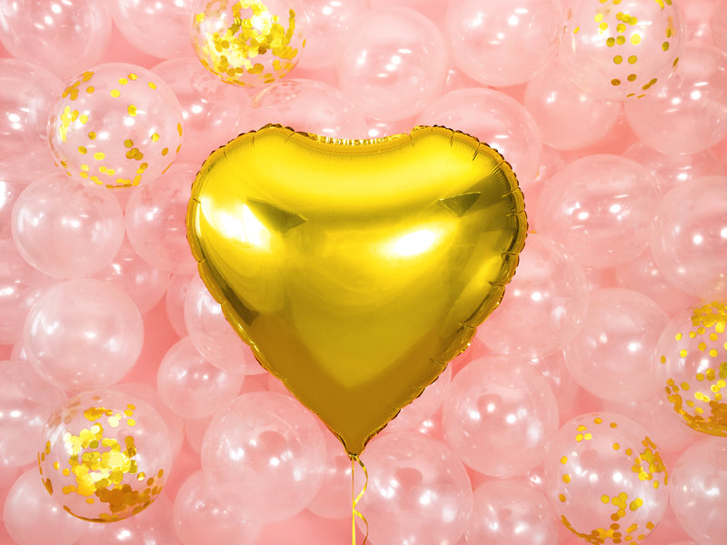 Gold Heart Balloon