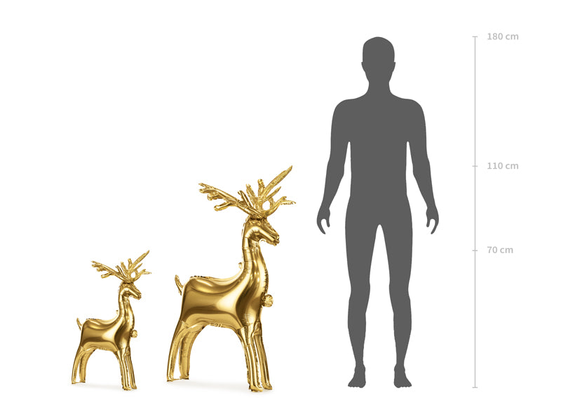 Gold Reindeer Standing Balloon Large