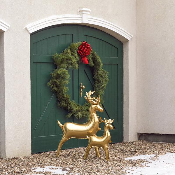 Gold Reindeer Standing Balloon Large