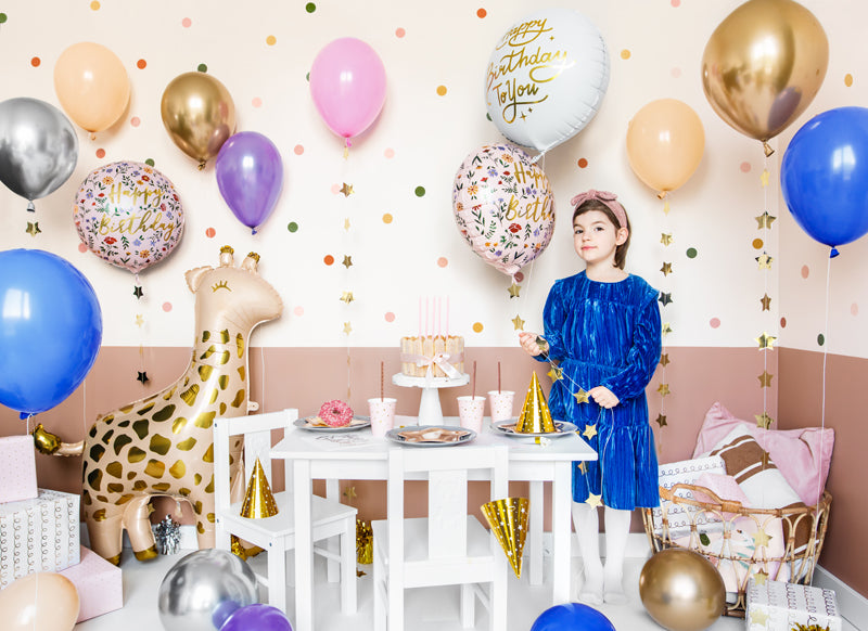 Floral Happy Birthday Balloon