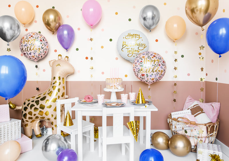 Floral Happy Birthday Balloon
