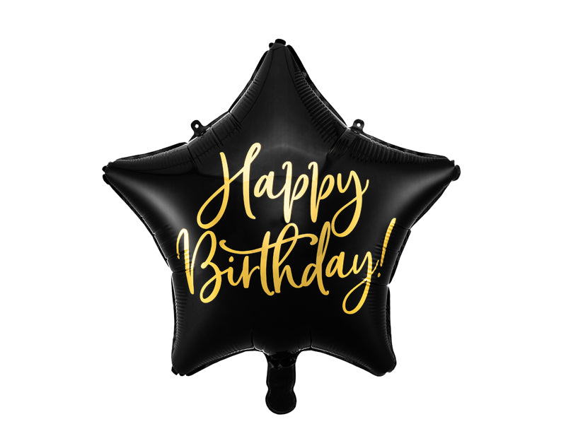 Happy Birthday Foil Star Balloon