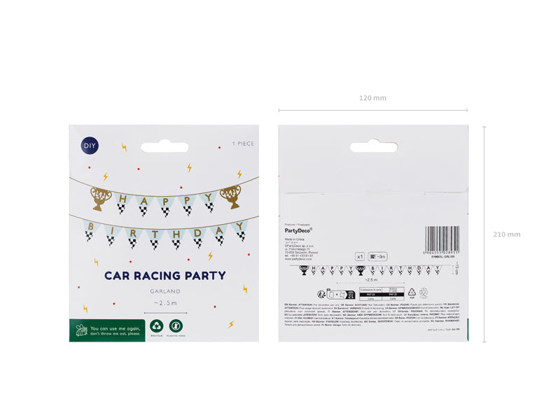Banner Happy Birthday Trophy Cup - 2.5 m - Assorted Colours
