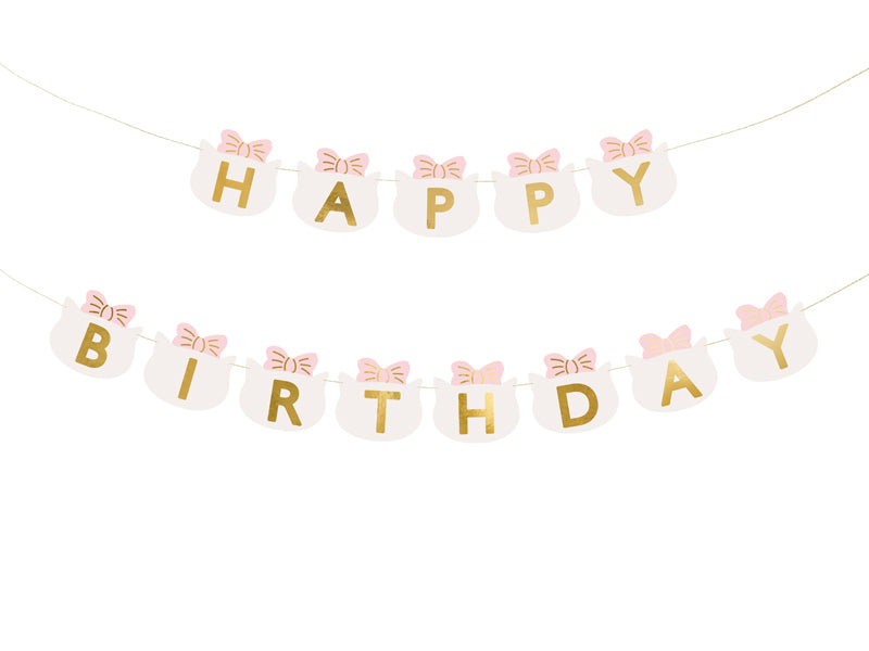 Banner Happy Birthday Cats