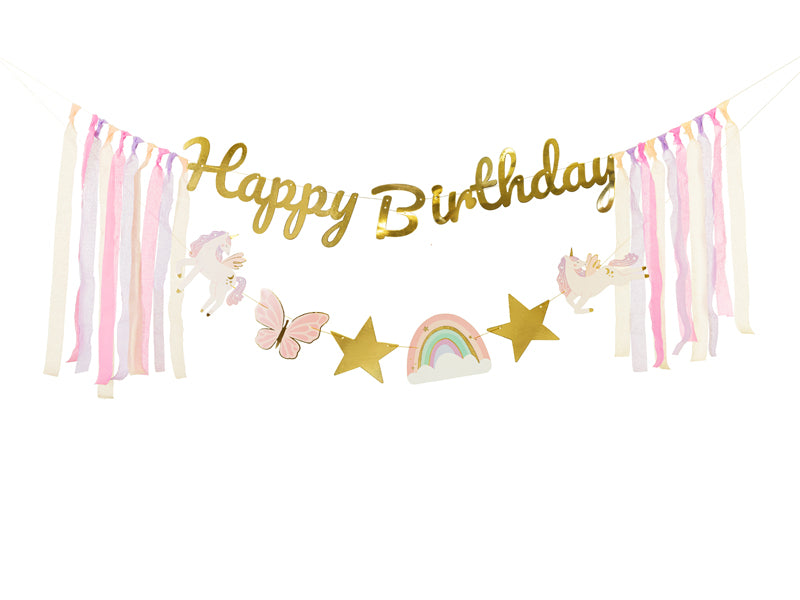 Happy Birthday Unicorn Banner