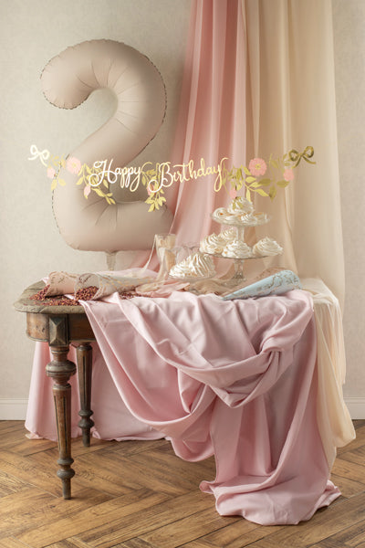 Banner Happy Birthday Flowers