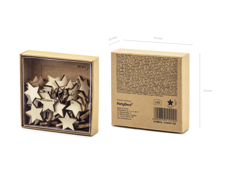 Wooden confetti Stars