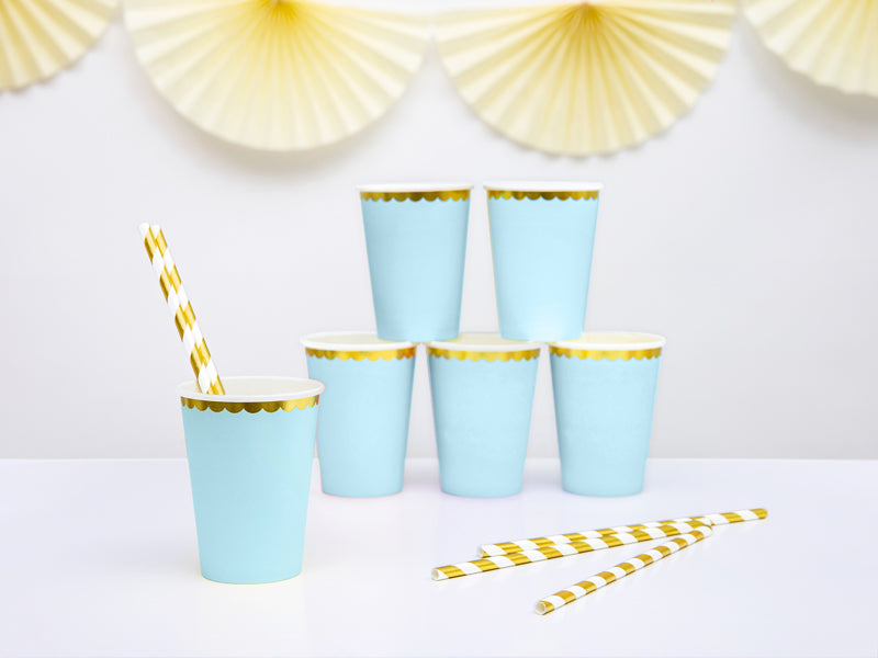 Light Blue Pastel Paper Cups