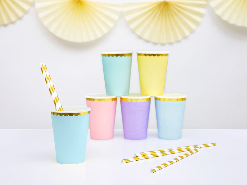 Light Blue Pastel Paper Cups