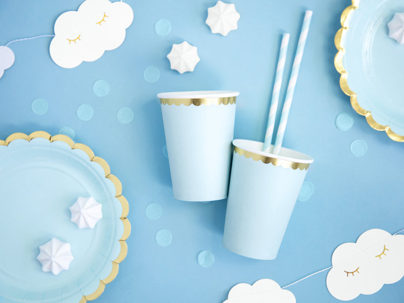 Light Blue Pastel Paper Cups