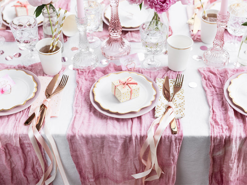 White Cups with Gold Trim