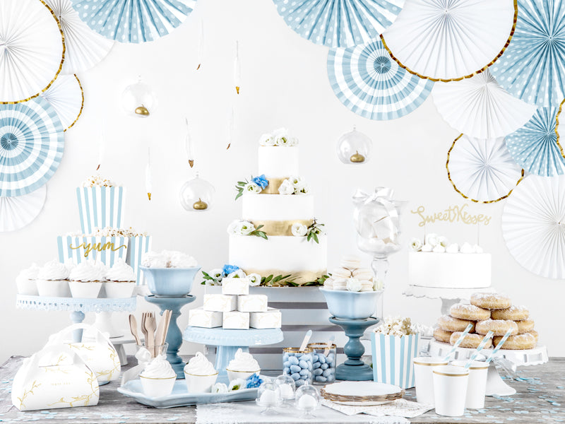 White Cups with Gold Trim