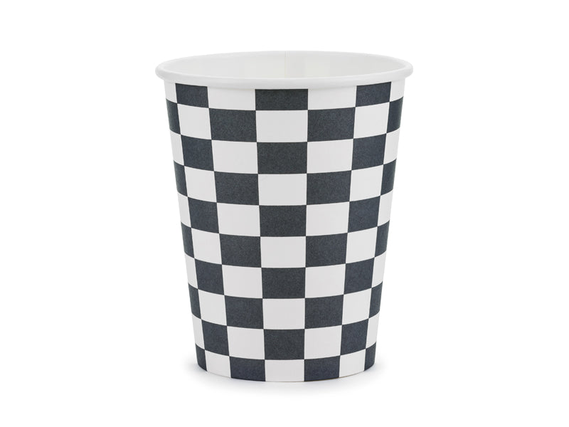 Coupes de voitures de course à damier