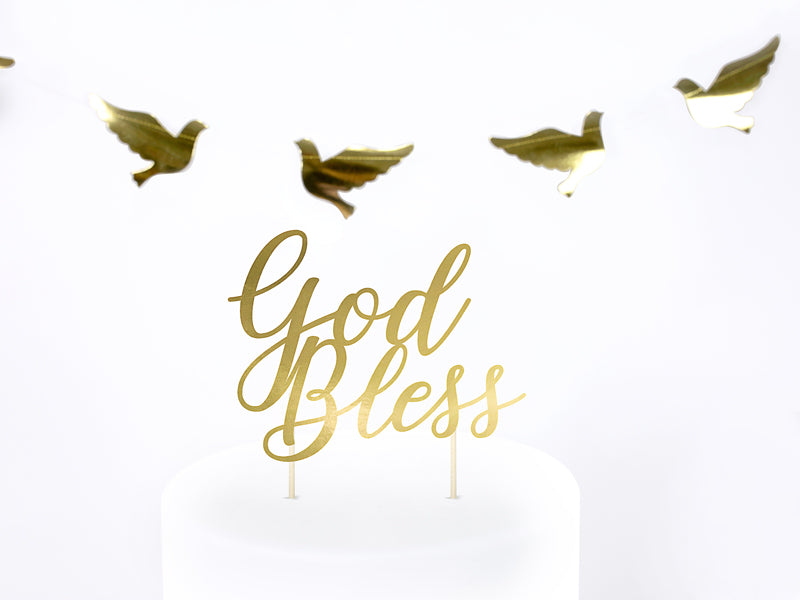 Cake topper God Bless