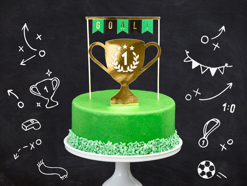 Trophy and Goal Cake Topper