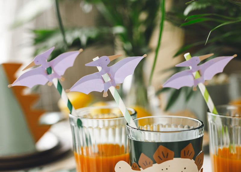 Pterodactyl Dinosaur Paper Straws