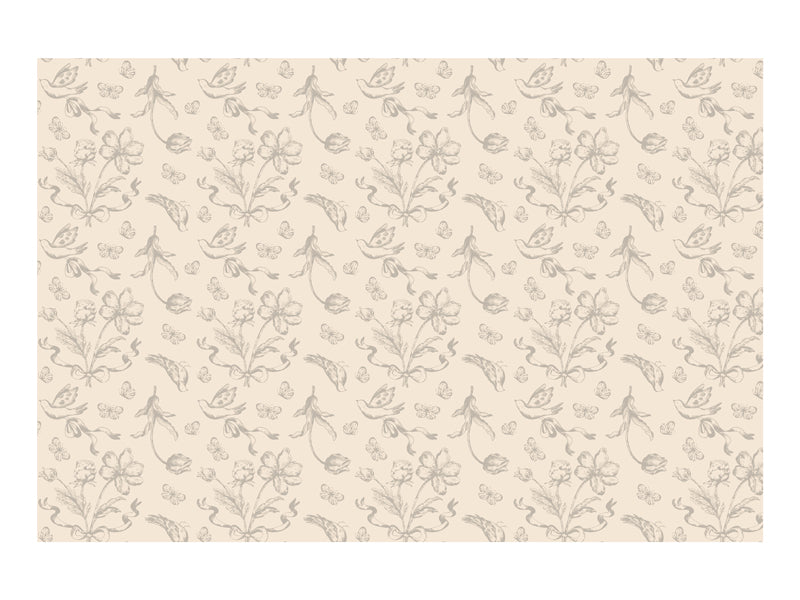 Beige Flower Tablecloth