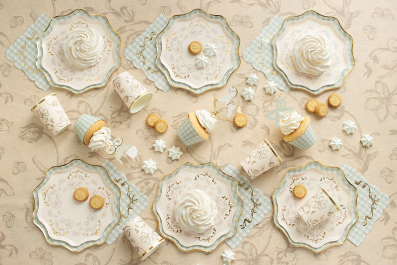 Beige Flower Tablecloth