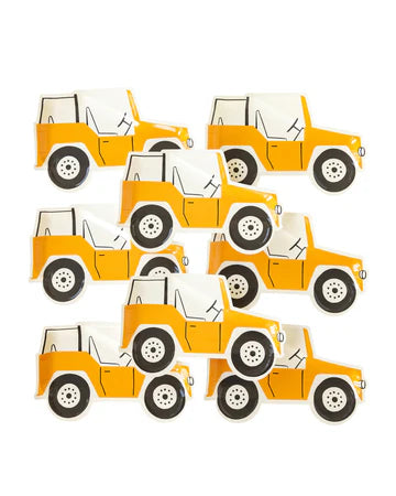 Safari Off-Road Vehicle Shaped Paper Plate
