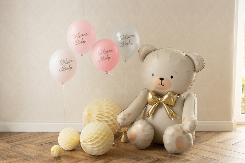 Welcome Baby Pink Latex Balloon Pack
