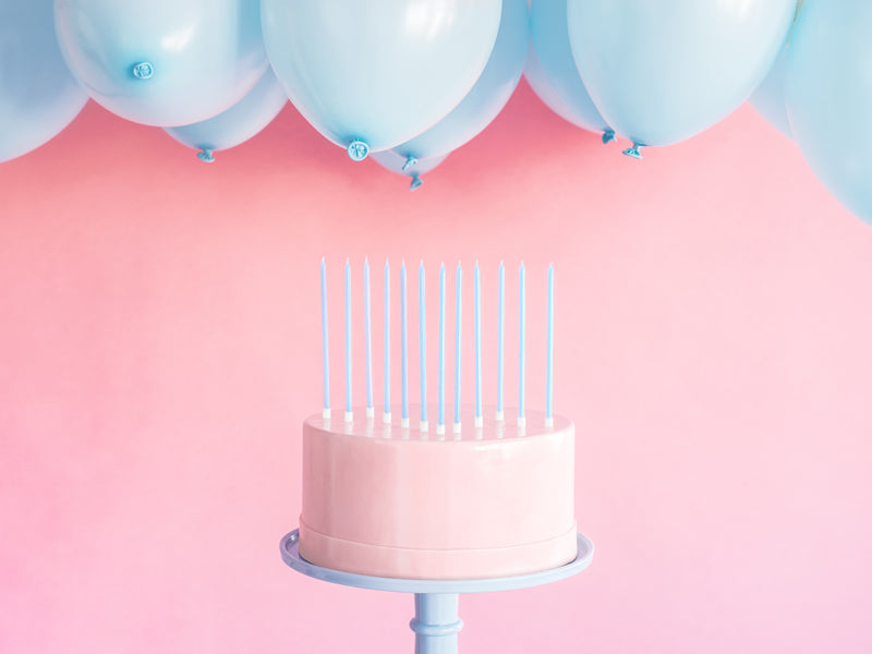 Pastel Blue Birthday Candles