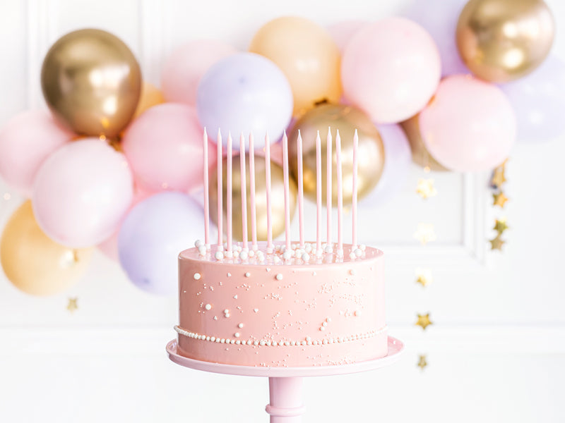Pastel Pink Birthday Candles
