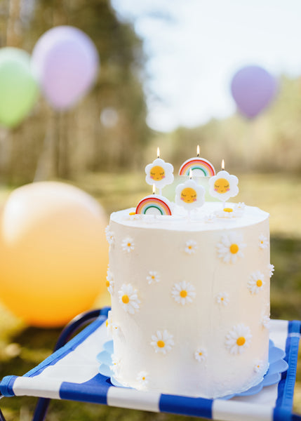 Daisy & Rainbow Candles
