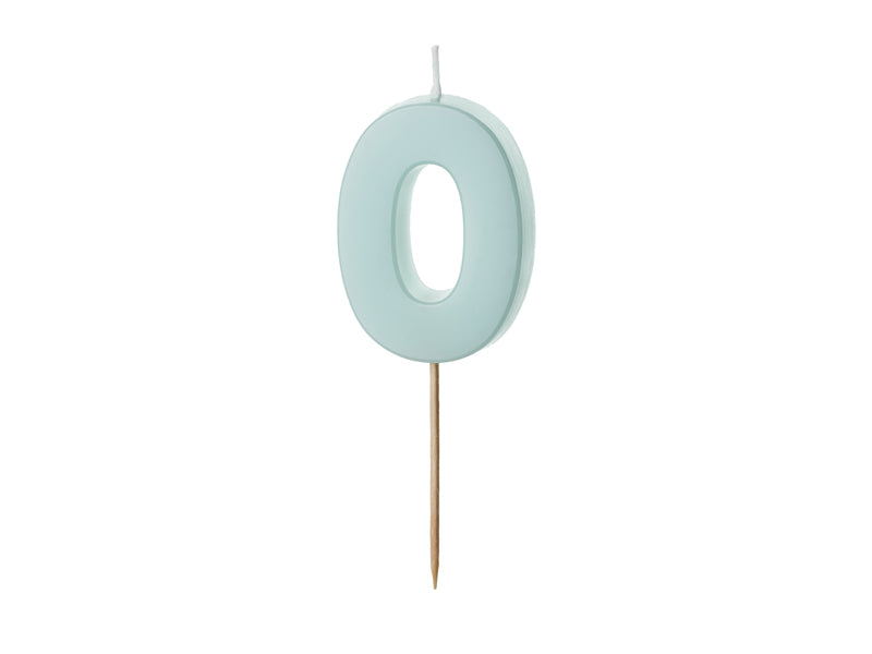 Pastel Blue Number Candles
