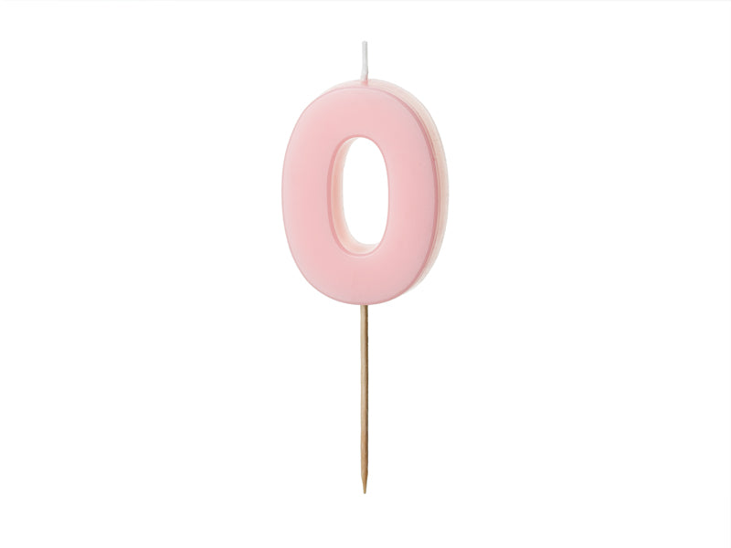 Pastel Pink Number Candles