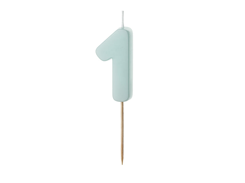 Pastel Blue Number Candles