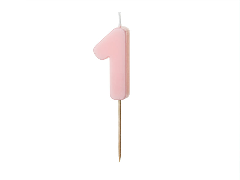 Pastel Pink Number Candles