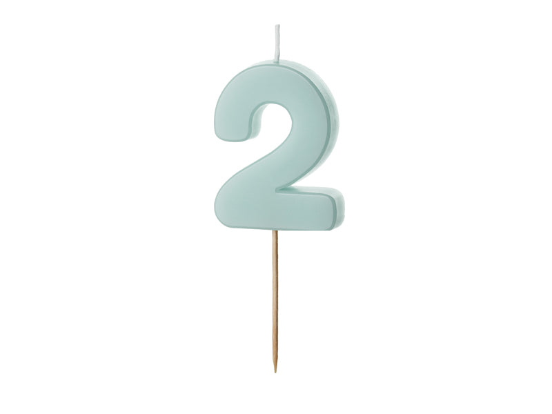 Pastel Blue Number Candles