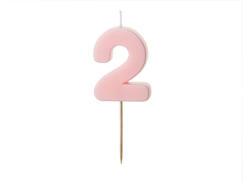 Pastel Pink Number Candles